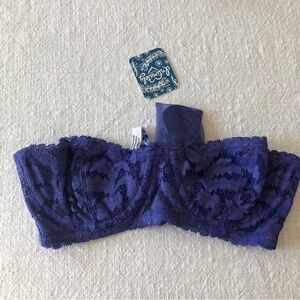 Free People Purple Lace Bandeau Bra